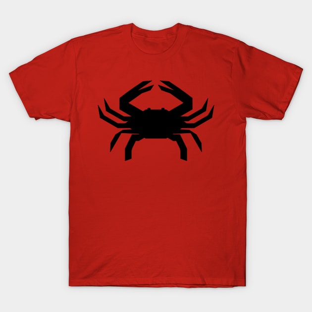 Radioactive Crab Logo Black on Red T-Shirt by IORS